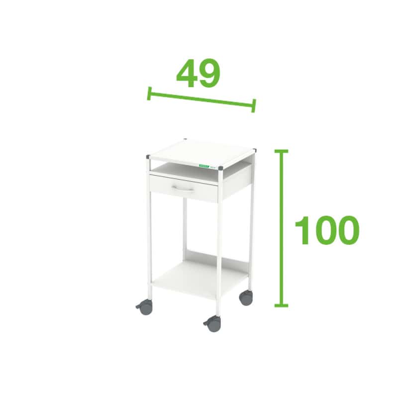 Standing Workstation-Laptop Trolley 49 cm