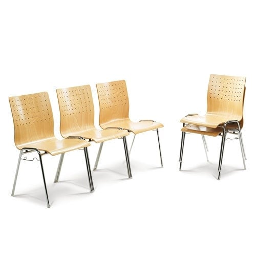 Wooden chair, stacking