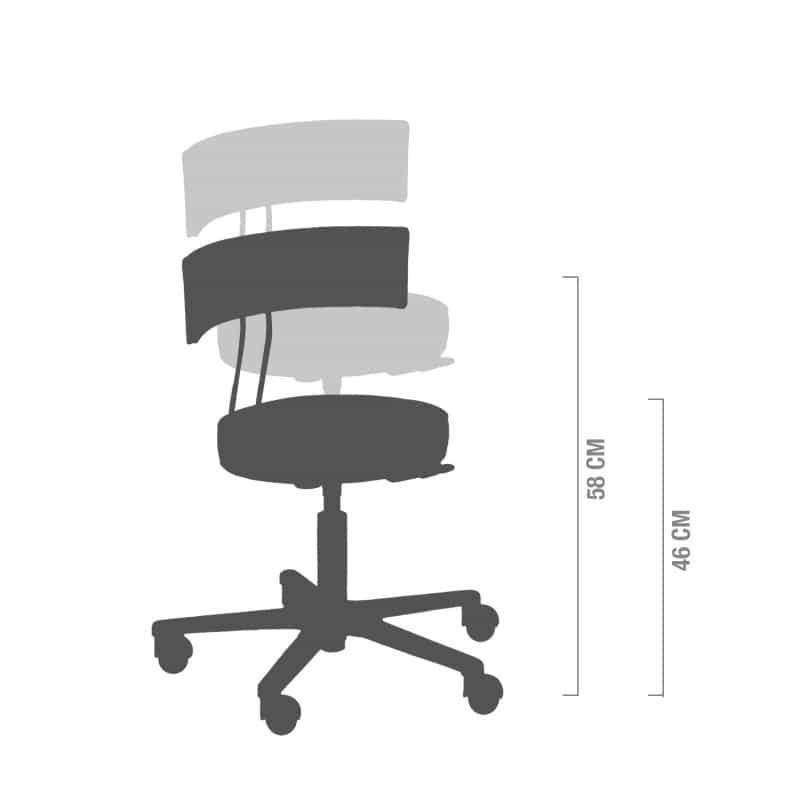 Swivel Chair with Inclined Seat red
