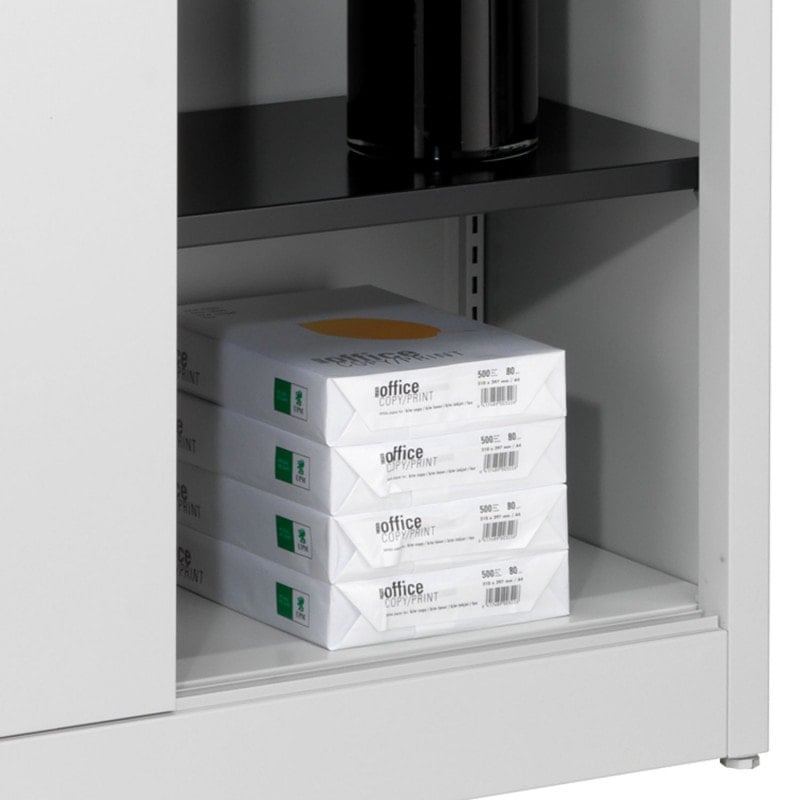 Mauser Sliding Door Cabinet 195 x 120 x 42 cm | ivory