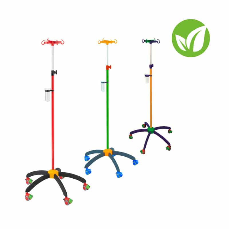 "Rainbow" Children's IV Stand green
