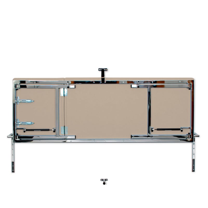 Fold Down Exam Table left | cherry