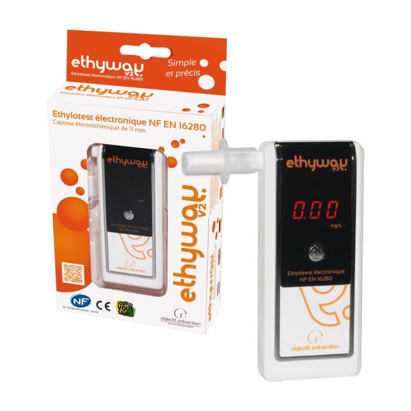 Ethyway V2 Breathalyser Display Mode 1 (up to 0.25 mg-l)