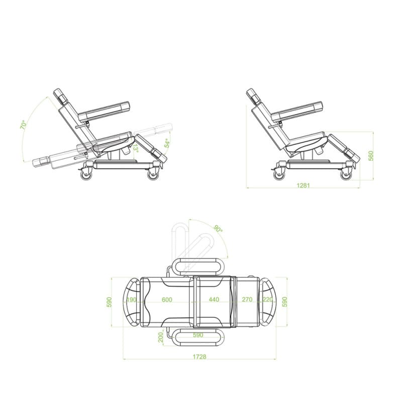 Phlebotomy and Dialysis Chair «Micra» white