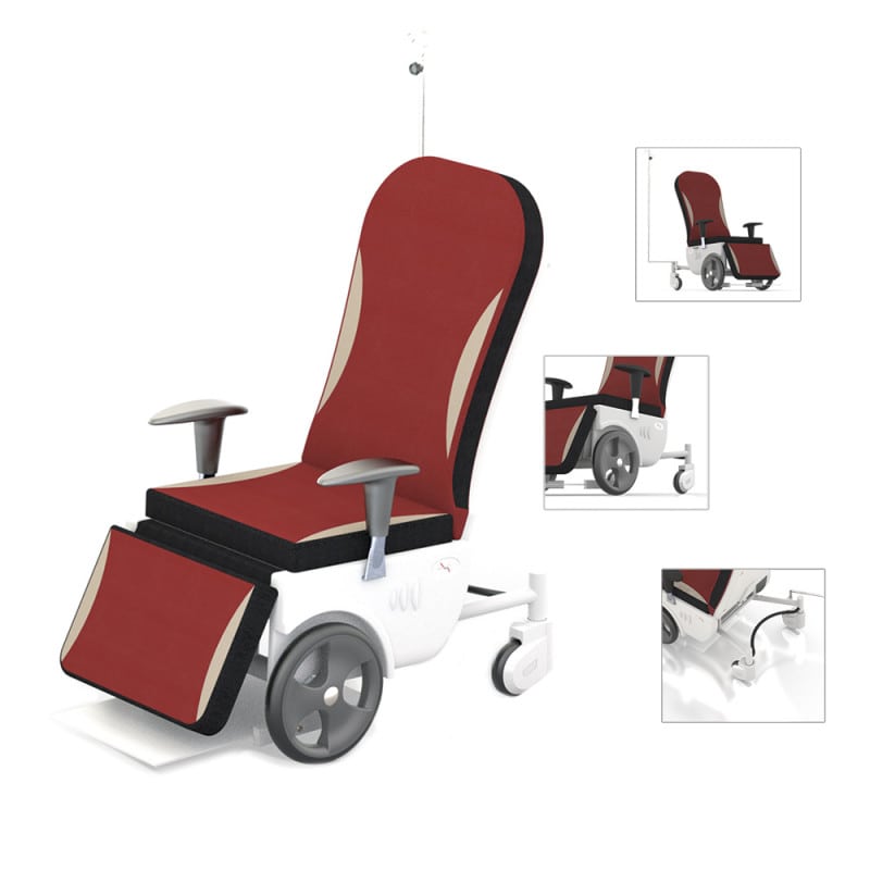 Patient Transport Chair «Gamma» lavender