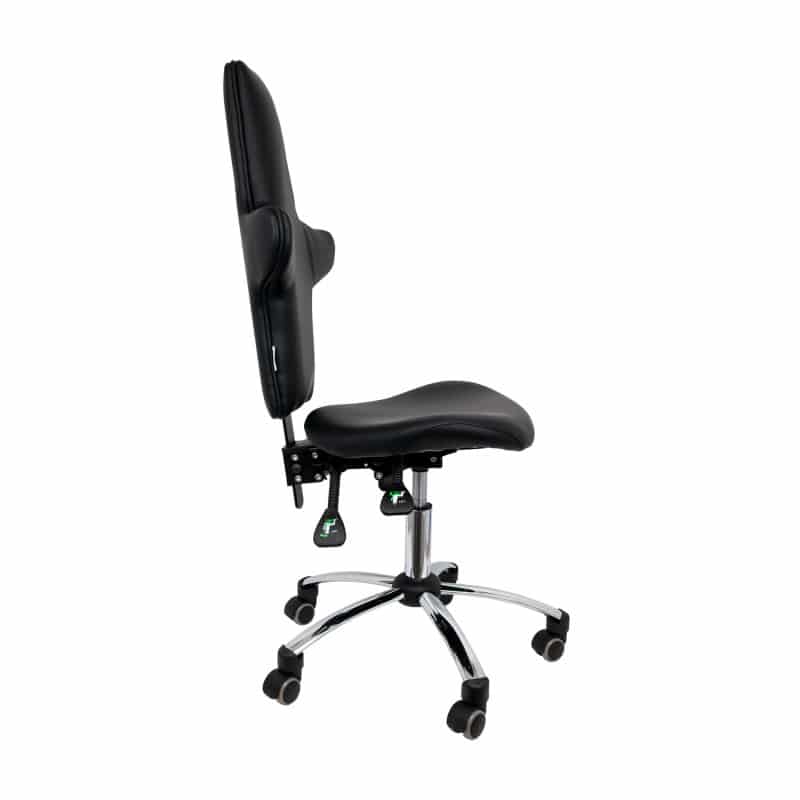 Swivel Chair with High Backrest black