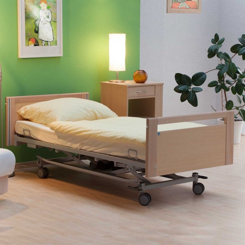 Allegra Nursing Bed with wooden slatted base