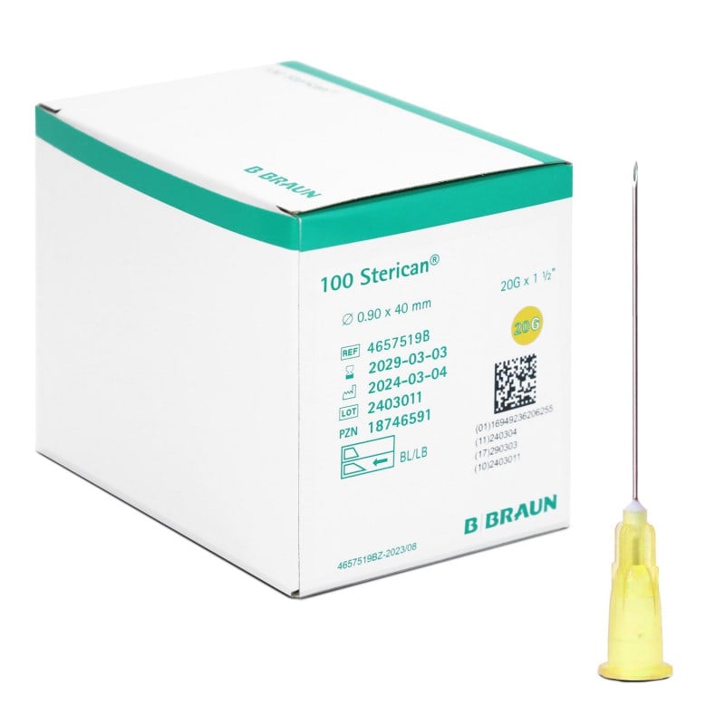 Disposable Sterican Cannulas 23G, 0.60 x 25 mm, blue