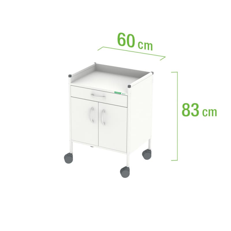 Cupboard Trolley with 1 Drawer