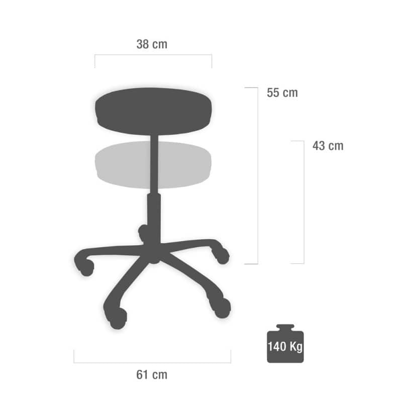 Lab Swivel Stool blue