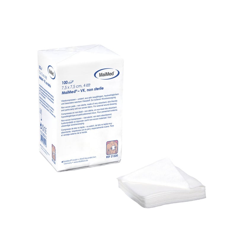 MaiMed VK Non-Woven Compresses, non-sterile 7.5 x 7.5cm