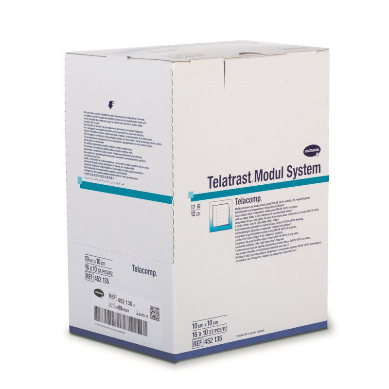Telacomp® sterile 7.5 x 7.5 cm, 12-ply, 17-thread, 12 x 10 pcs