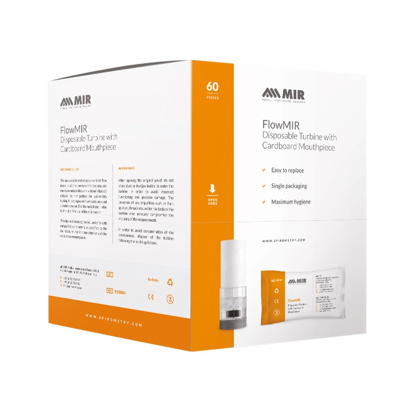 FlowMir Disposable Turbine, includes Mouthpiece
