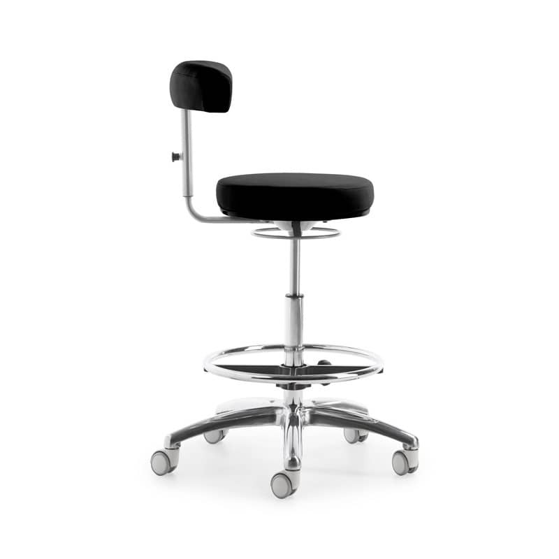 MyQuIZZ Tall Swivel Stool grey