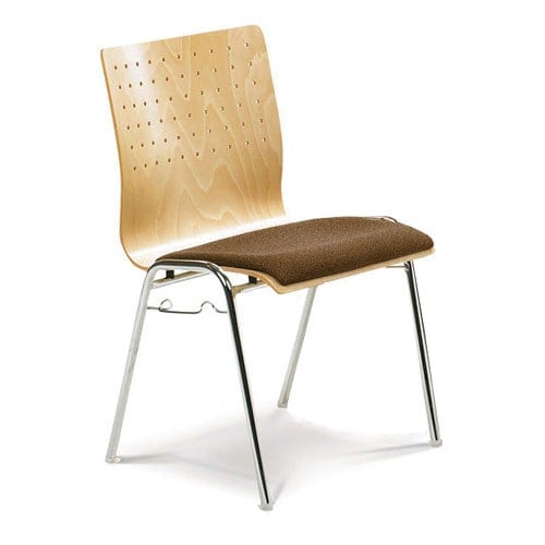 Upholstered Design Stackable Chair grey