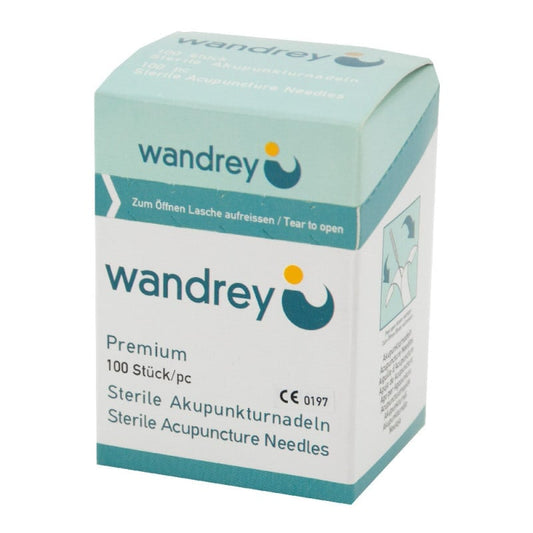 Acupuncture Needles with Silver, Coil Handle 0.25 x 40 mm