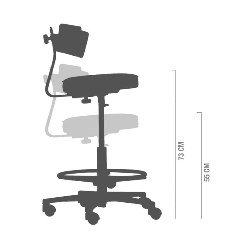 Lab Swivel Chair red