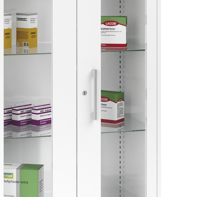 Steel Medicine Cabinet wide | white (RAL 9010)