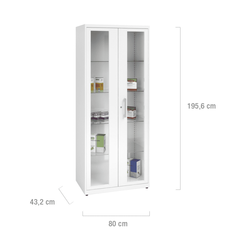 Steel Medicine Cabinet wide | white (RAL 9010)