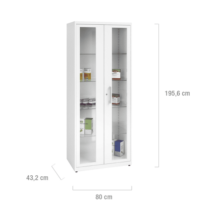 Steel Medicine Cabinet wide | white (RAL 9010)