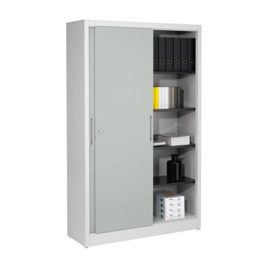 Mauser Sliding Door Cabinet 122.5 x 120 x 42 cm | canary yellow