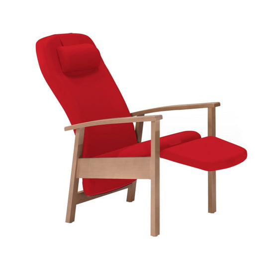 Talo Classic Wooden Recliner crimson (07479)