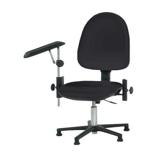 Height-Adjustable Phlebotomy Chair 2 armrests, polished base | white