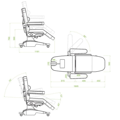 «Comfysit» Electric Blood Drawing Chair wine