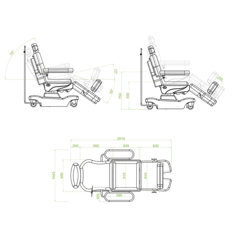 «Panamera» Treatment Chair yellow