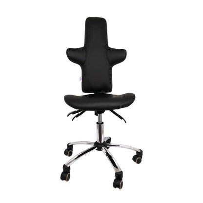 Swivel Chair with High Backrest black