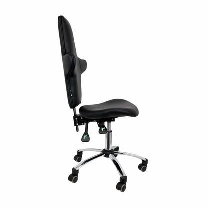 Swivel Chair with High Backrest black