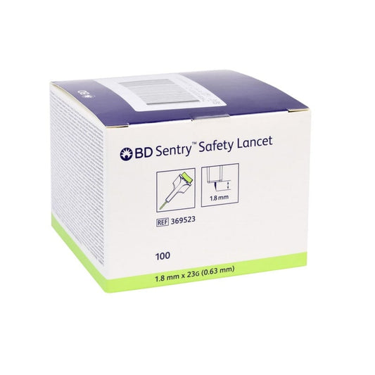 BD Sentry Safety Lancet 23G, green