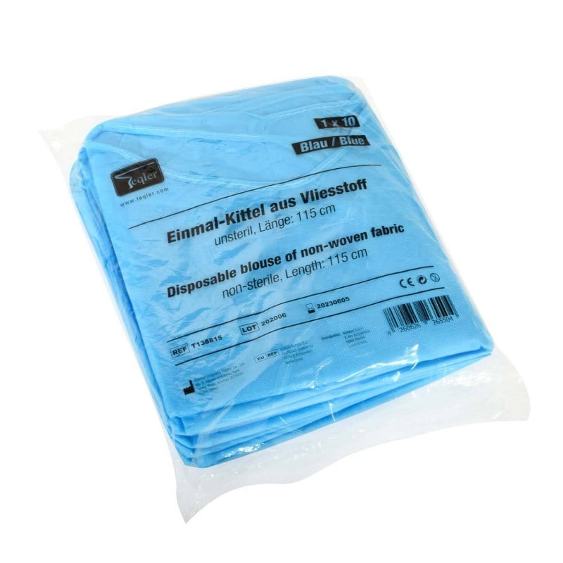Disposable Gown made from PP Fleece blue