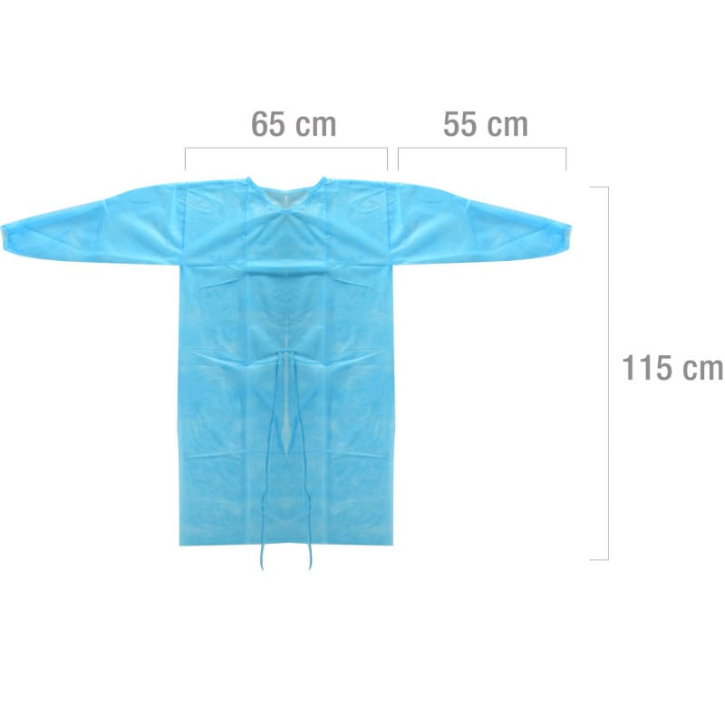 Disposable Gown made from PP Fleece green