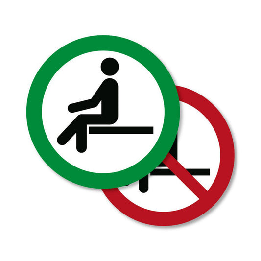 Sticker "sitting forbidden-allowed"