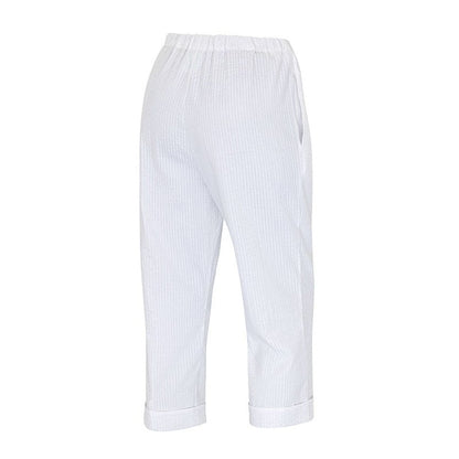 Women's Seersucker ¾ Length Trousers 54