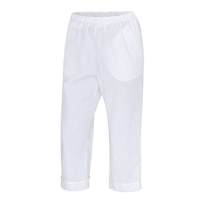 Women's Seersucker ¾ Length Trousers 56