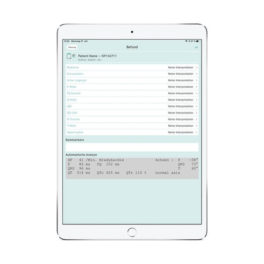 CardioSecur Pro Measurement Software semi-automatic