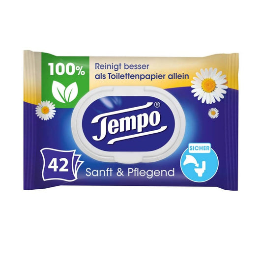 TEMPO Moist Toilet Tissues Soft &amp; Sensitive