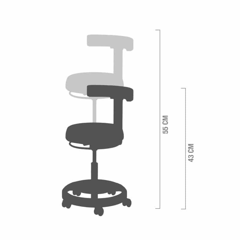 CDS 301 Swivel Chair smoke blue