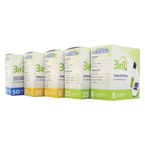 Triglyceride test strips for the 3in1 monitor