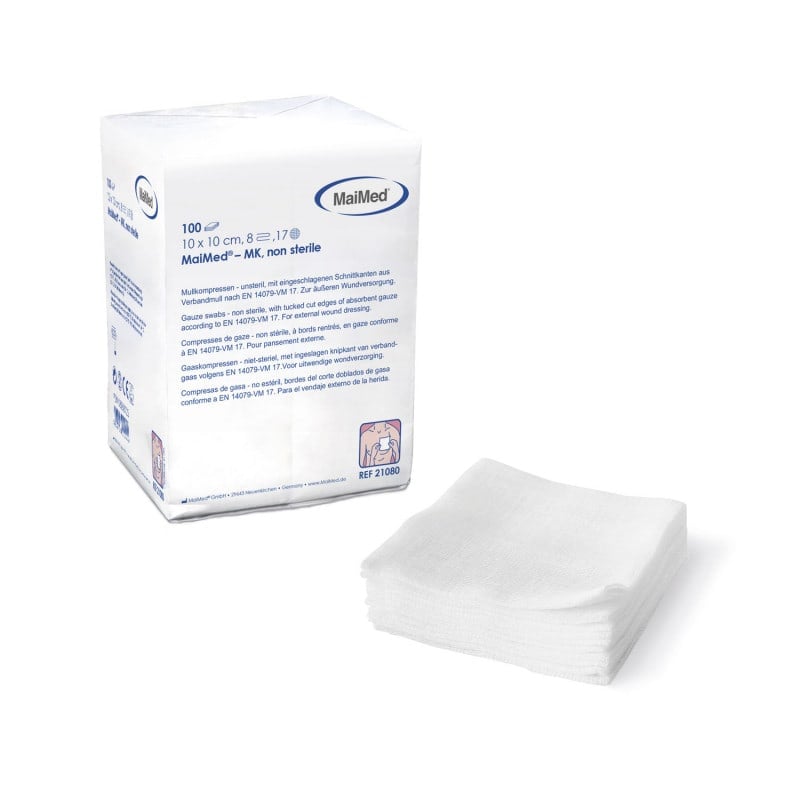 Non-Sterile Gauze Compresses 12-ply | 10 x 10 cm
