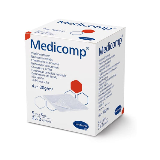 Medicomp Non-Woven Compresses sterile | 5 x 5 cm
