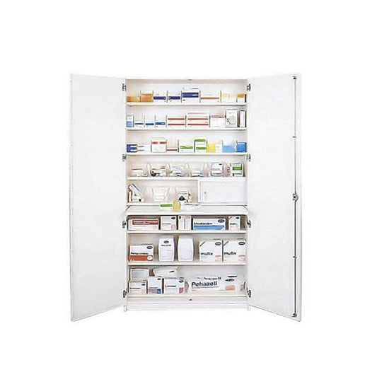 Medicine Cabinet with medical fridge | white