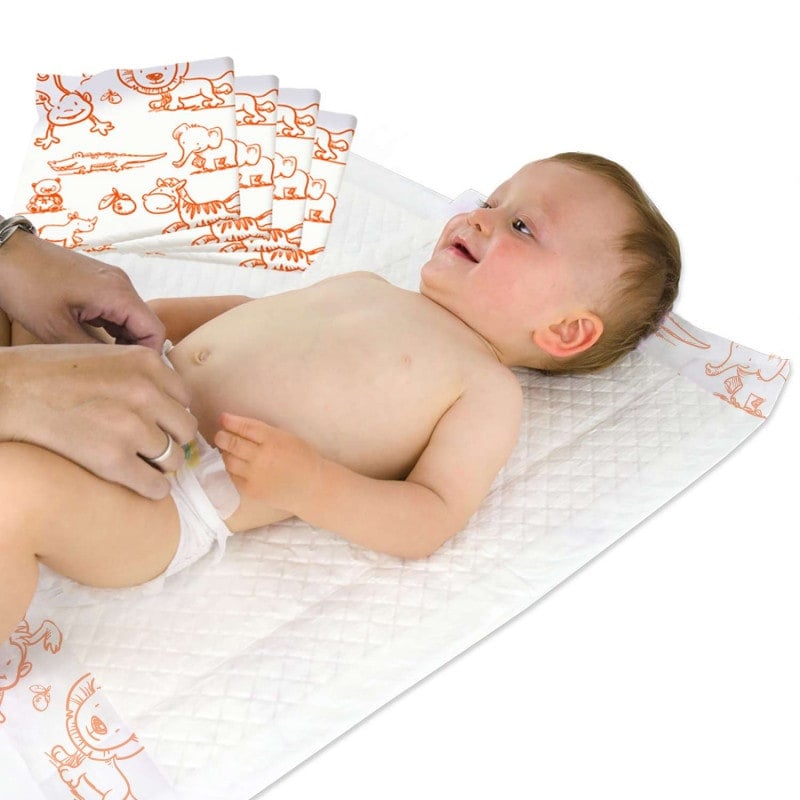 Baby Underlays 40x60cm, 50pcs. dinosaurs (green)