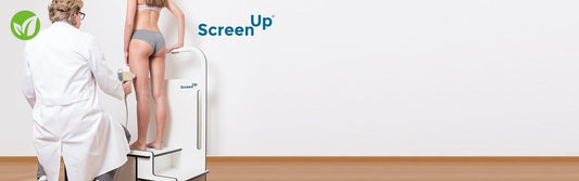 ScreenUp® Step-Up Platform with square handrail