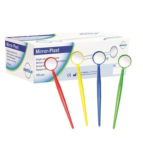 Disposable Dental Mirror, 100 pcs white