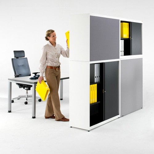 "contos" Tambour Cabinet 150.5 x 100 x 43.2 cm | anthracite