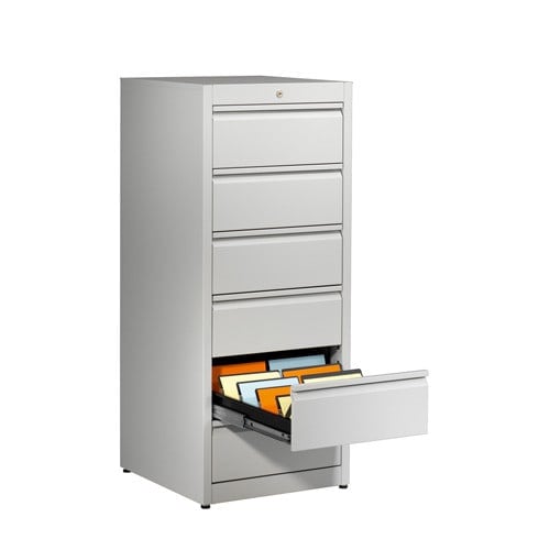 Steel Filing Cabinet 6 drawers, 2 tracks | white