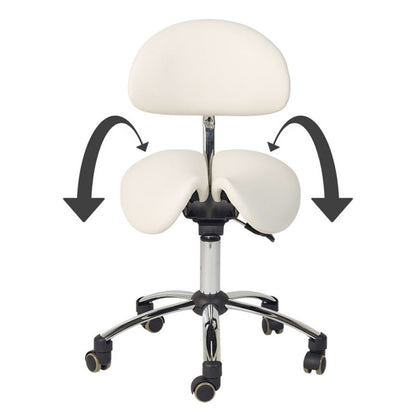 Saddle Stool with Backrest blue